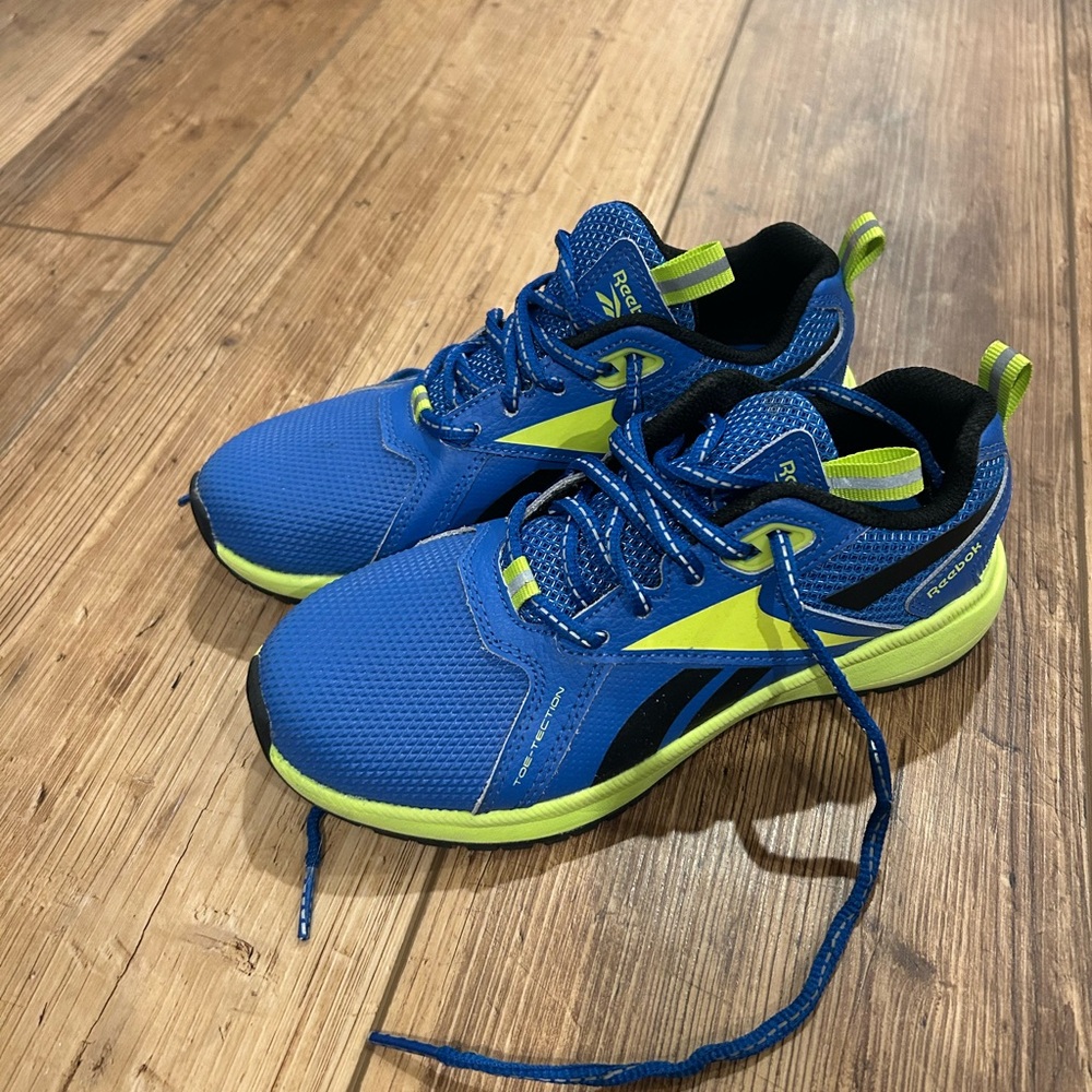 Reebok Blue and Neon Green Sneakers
